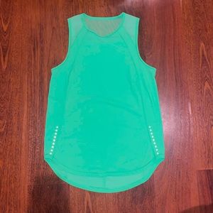 Green Lulu Lemon Athletic Tank Top Size:6